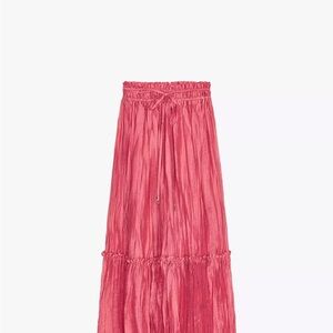 NWT XS Zara Pink Maxi Skirt